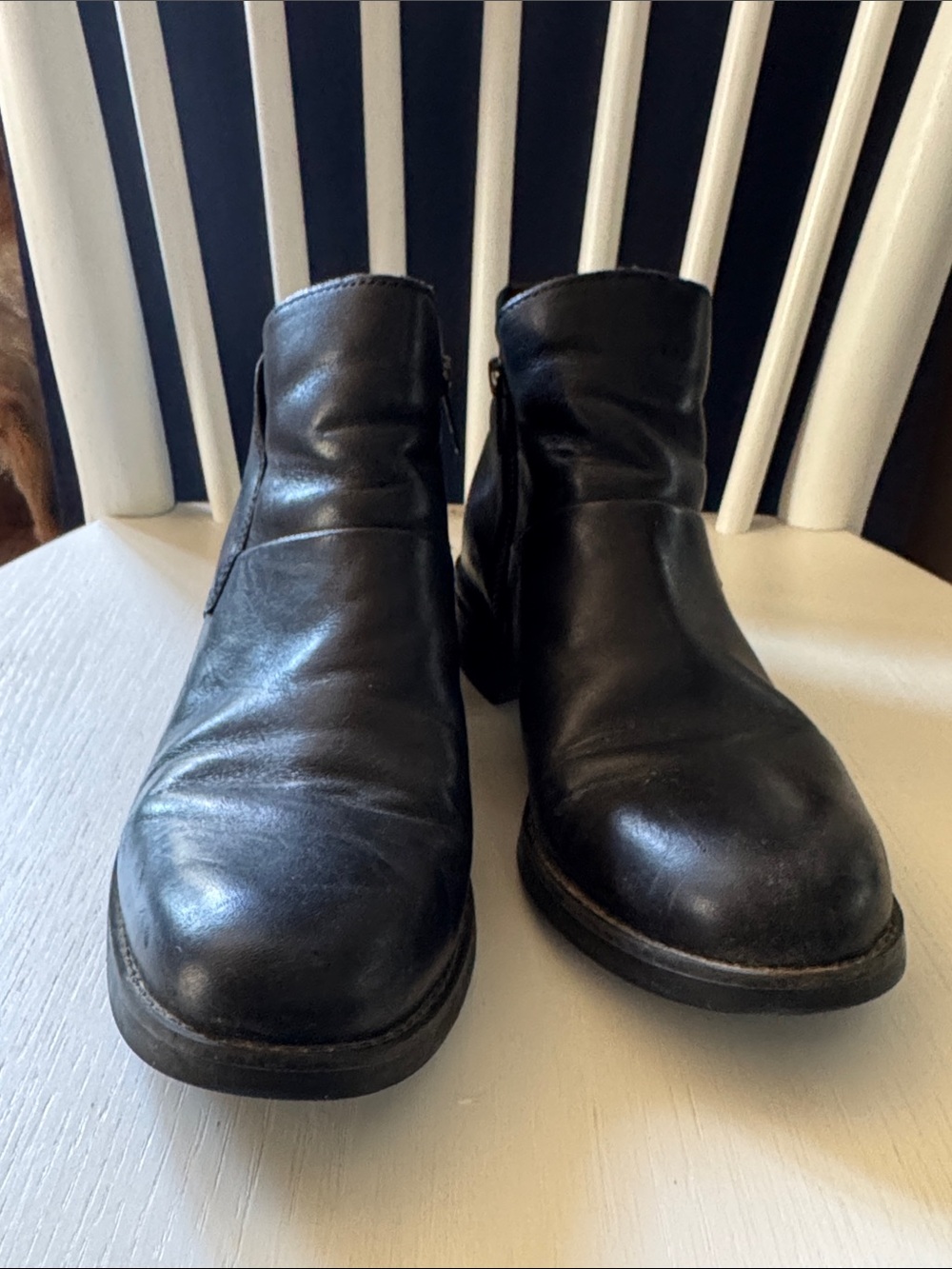 Timberland Black Leather Chukka Boots - Side Zip Ankle